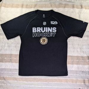 Men's Adidas Boston Bruins NHL Black Short Sleeve T-Shirt Size Small